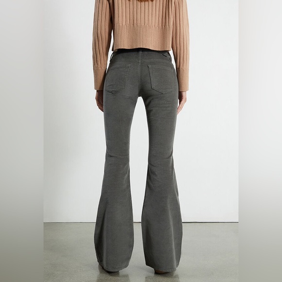 PacSun Gray Corduroy Low Rise Flare Jeans - Picture 3 of 7